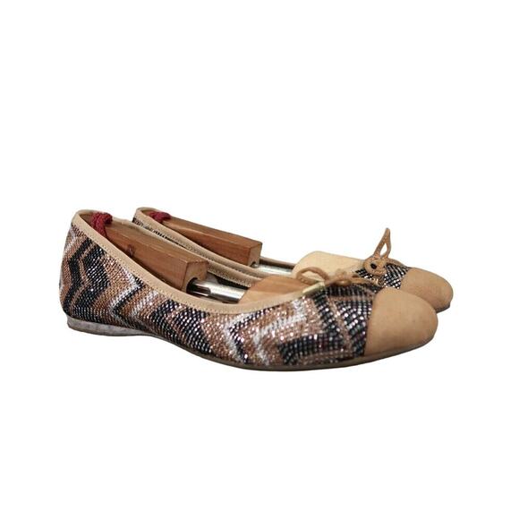 Jessica Simpson Shoes Womens 7 Ballet Flats Fashion Slip On Cap Toe Misha Brown - Picture 1 of 13
